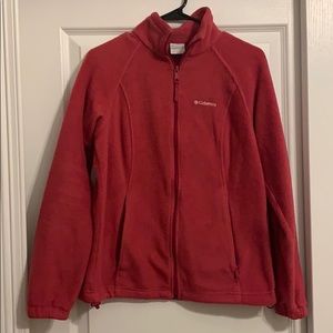 Pink Columbia Fleece Zip-Up Jacket.